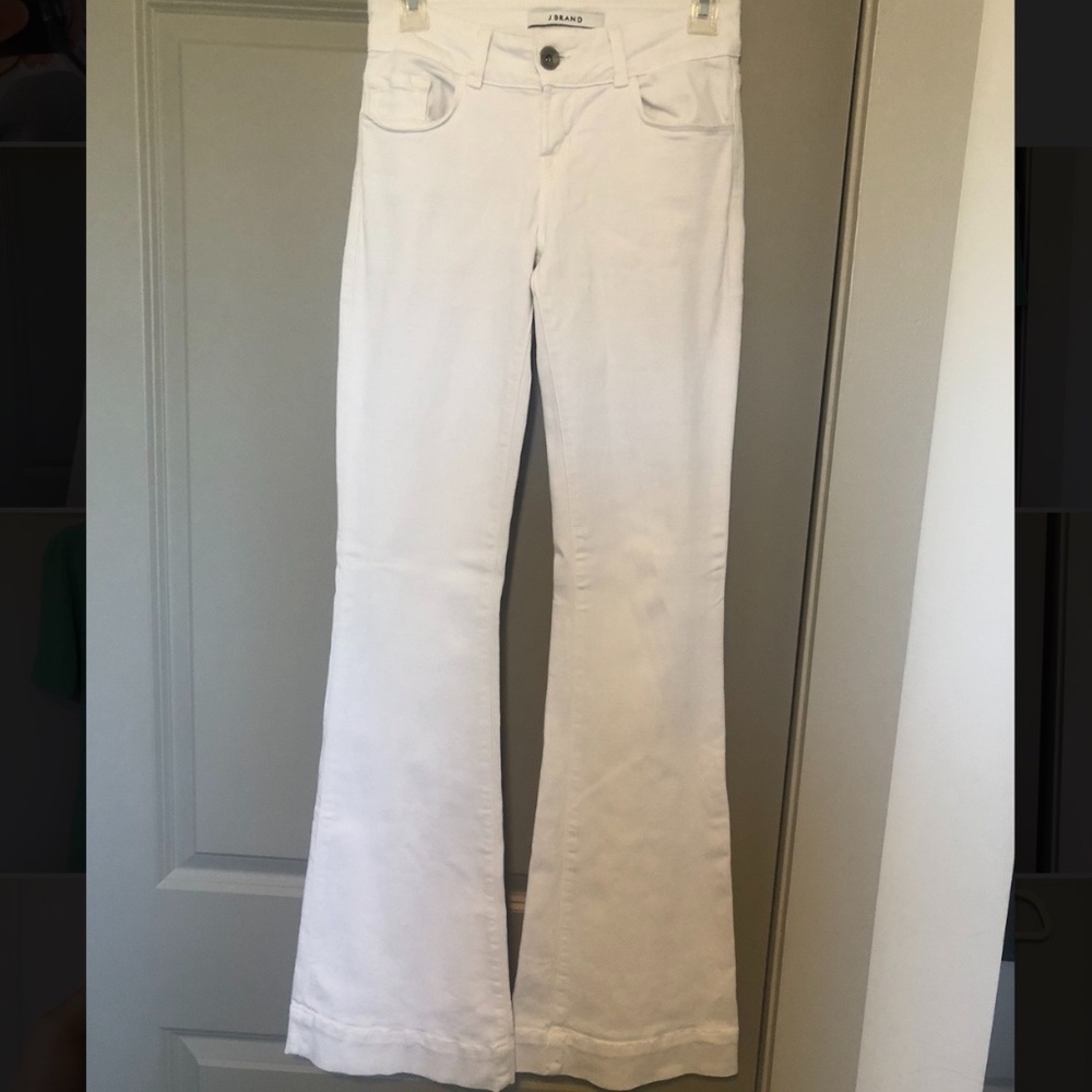 J Brand White Flair Jeans